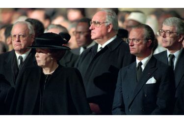 Aux funérailles de François Mitterrand, en 1996