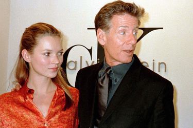 Avec Calvin Klein en septembre 1996