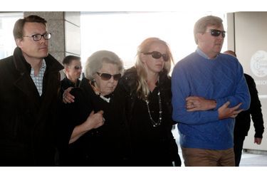 La famille à l’hôpital après l&#039;accident de Friso, en février 2012