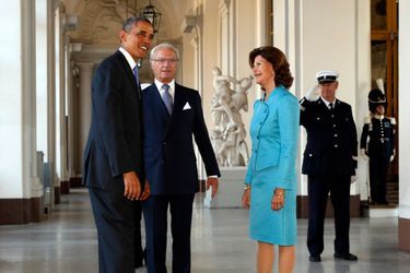 Suède - Carl Gustaf et Silvia accueillent Obama 