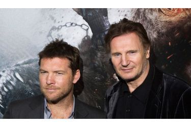 Les acteurs Liam Neeson et Sam Worthington, à la première mondiale de La Colère des Titans à New York.
