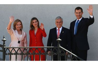Le prince héritier Felipe d'Espagne et sa princesse Letizia sont au Chili pour un visite officielle.