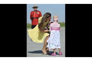 Kate a été accueillie à Calgary par la jeune fille de 6 ans.