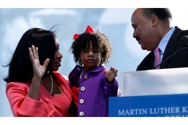 Martin Luther King III et sa famille.