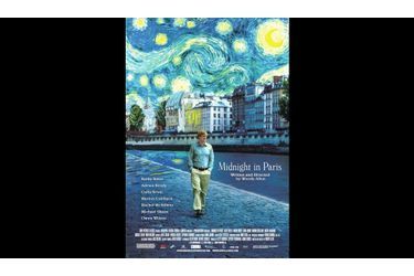 Voici l&#039;affiche de &quot;Midnight in Paris&quot;, le nouveau film de Woody Allen, avec Owen Wilson, Marion Cotillard et Carla Bruni-Sarkozy, qui fera l&#039;ouverture du prochain Festival de Cannes le 11 mai prochain.