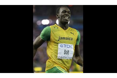 L’athlète jamaïcain Usain St. Leo Bolt, triple recordman du monde au 100m, 200m et 4X100m.