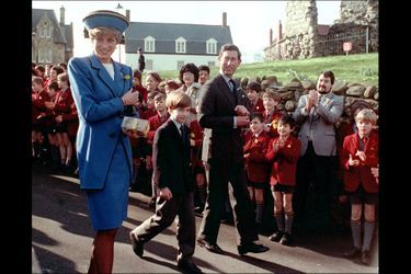 Le prince William, premier engagement officiel, le 1er mars 1991 à Cardiff 