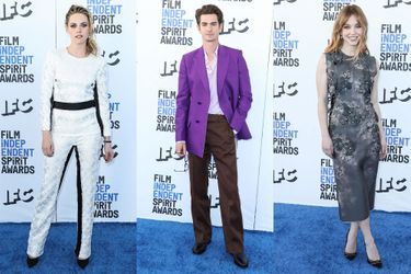 Kristen Stewart, Andrew Garfield et Sydney Sweeney lors de la cérémonie des «Film Independent Spirit Awards», à Santa Monica, le 6 mars 2022.