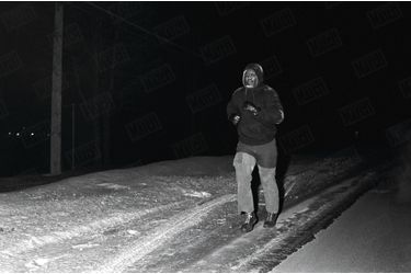 Frazier, qui court 10 kilomètres par jour, a préféré le froid et la neige du lac Kiamesha.