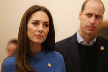 Kate Middleton, émue au Centre culturel ukrainien à Londres avec le prince William, le 9 mars 2022