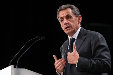 Nicolas Sarkozy lors d&#039;un meeting à Nice, le 15 novembre 2016, en campagne pour la primaire de la droite.