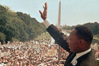 Le 28 août 1963 lors de la marche civique à Washington. 