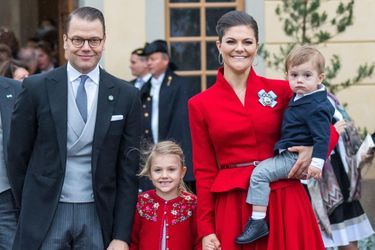 La princesse Victoria de Suède, Daniel Westling et leurs enfants la princesse Estelle et le prince Oscar à Stockholm, le 1er décembre 2017