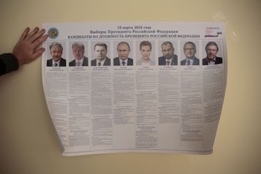 Les huit candidats à l'élection russe.