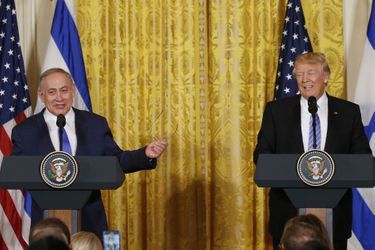Benjamin Netanyahu et Donald Trump à la Maison Blanche, le 15 février 2017.