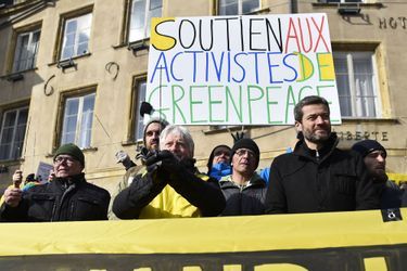 Soutien aux activistes de Greenpeace, le 27 février 2018 à Thionville