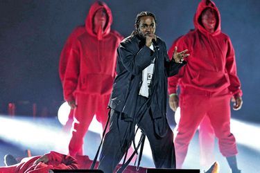 Kendrick Lamar sur scène.