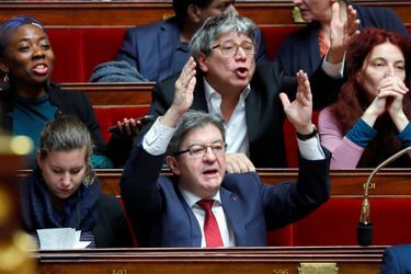 Jean-Luc Mélenchon à l&#039;Assemblée nationale le 30 janvier.