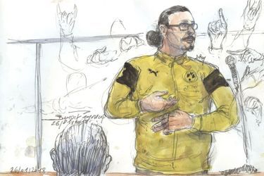 Illustration de Jawad Bendaoud à son procès, le 26 janvier 2018