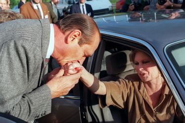 Jacques Chirac et Brigitte Bardot, le 7 octobre 1990 à Vincennes.