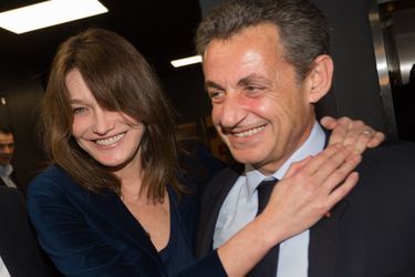Carla Bruni et Nicolas Sarkozy en janvier 2017.