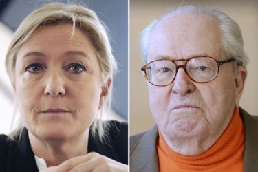 Marine et Jean-Marie Le Pen en 2014