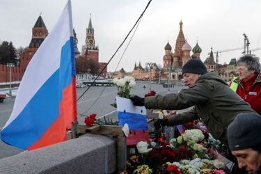 Hommage à Boris Nemtsov à Moscou, en février 2017.