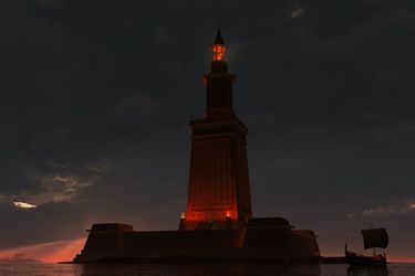 Ce à quoi le phare d'Alexandrie (Égypte) pouvait ressembler.
