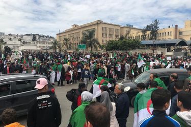Manifestation à Alger, en Algérie, le 5 avril 2019.