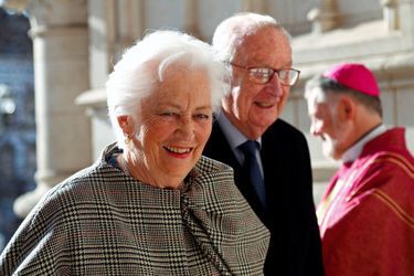 L'ancienne reine Paola et l'ancien roi des Belges Albert II à Bruxelles, le 19 février 2019