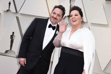 Melissa McCarthy et Ben Falcone sur le tapis rouge de la 91e cérémonie des Oscars le 24 février 2019