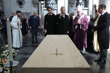 La reine Mathilde et le roi des Belges Philippe aux obsèques du cardinal Danneels à Malines, le 22 mars 2019