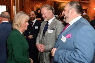 Camilla Parker Bowles à la réception tenue pour les 50 ans de l’investiture du prince de Galles au palais de Buckingham le 5 mars 2019
