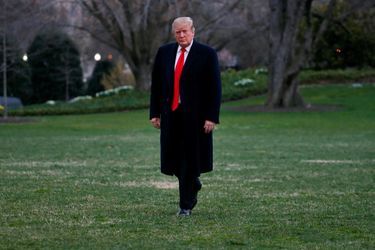 Donald Trump de retour à la Maison-Blanche, le 24 mars 2019.