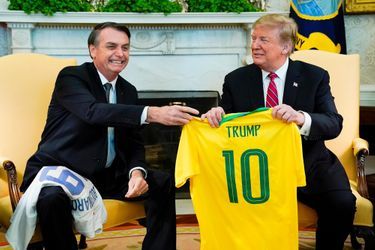 Donald Trump et Jair Bolsonaro à la Maison-Blanche, le 19 mars 2019.