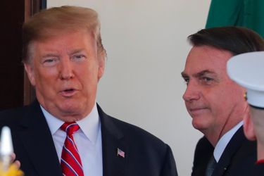 Donald Trump et Jair Bolsonaro à la Maison-Blanche, le 19 mars 2019.