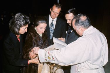 Baptême d'Alfonso, fils de l'infante Margarita d'Espagne et de Carlos Zurita, en présence de Juan Carlos, en 1973 