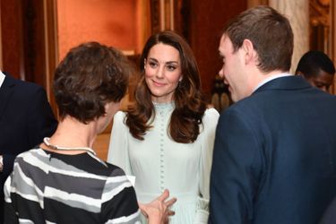 Kate Middleton à la réception tenue pour les 50 ans de l’investiture du prince de Galles au palais de Buckingham le 5 mars 2019
