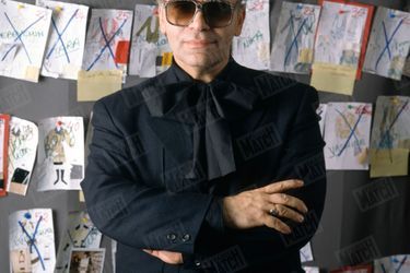 Karl Lagerfeld, à Paris en octobre 1988.