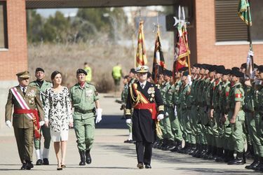 La reine Letizia d&#039;Espagne à une cérémonie militaire à Paracuellos del Jarama, le 23 février 2019 