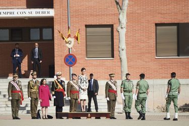 La reine Letizia d&#039;Espagne à Paracuellos del Jarama, le 23 février 2019 