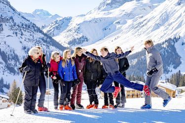La famille royale des Pays-Bas dans la station de ski de Lech, le 25 février 2019