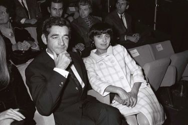 Agnès Varda et Jacques Demy lors de la première du film &quot;L&#039;Espion&quot; de Raoul Levy, à Paris en novembre 1966.