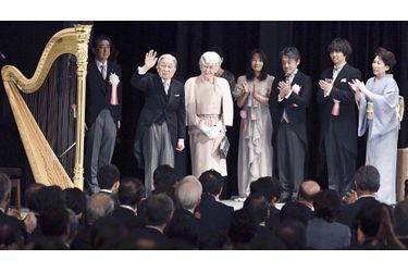 L&#039;impératrice Michiko et l&#039;empereur Akihito du Japon à Tokyo, le 24 février 2019