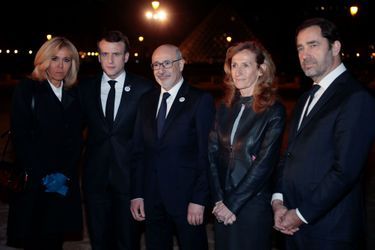 Brigitte Macron, Emmanuel Macron, Francis Kalifat, Nicole Belloubet et Christophe Castaner.