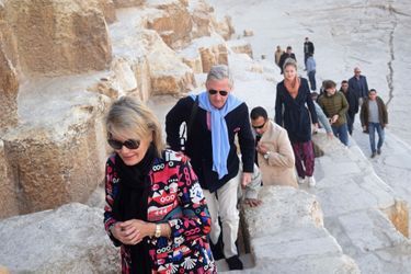 La famille royale de Belgique sur le site de Gizeh en Egypte, le 5 janvier 2019
