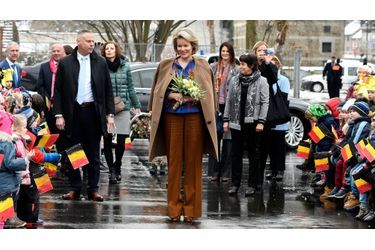 La reine des Belges Mathilde à Esneux, le 31 janvier 2019