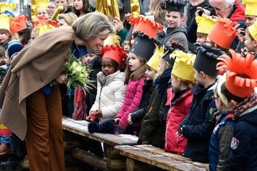 La reine des Belges Mathilde à Esneux, le 31 janvier 2019