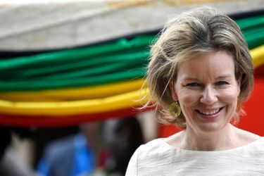 La reine Mathilde de Belgique au Mozambique en visite humanitaire au nom de l'ONU, le 5 février 2019