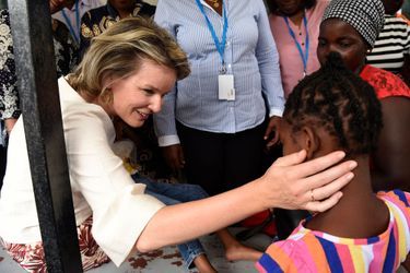 La reine des Belges Mathilde à l'hôpital de Chokwé au Mozambique, le 5 février 2019